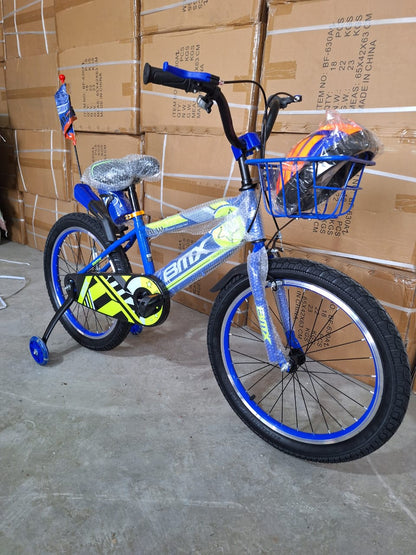 New BMX size 16 kids bike with dide wheels + free helmet
